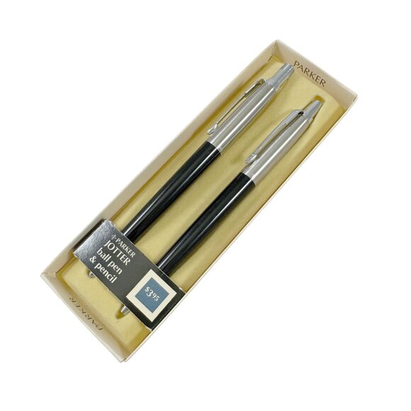 Parker Jotter Pen & Pencil Set Black Vintage 1960s in Original Box - Picture 2 of 7
